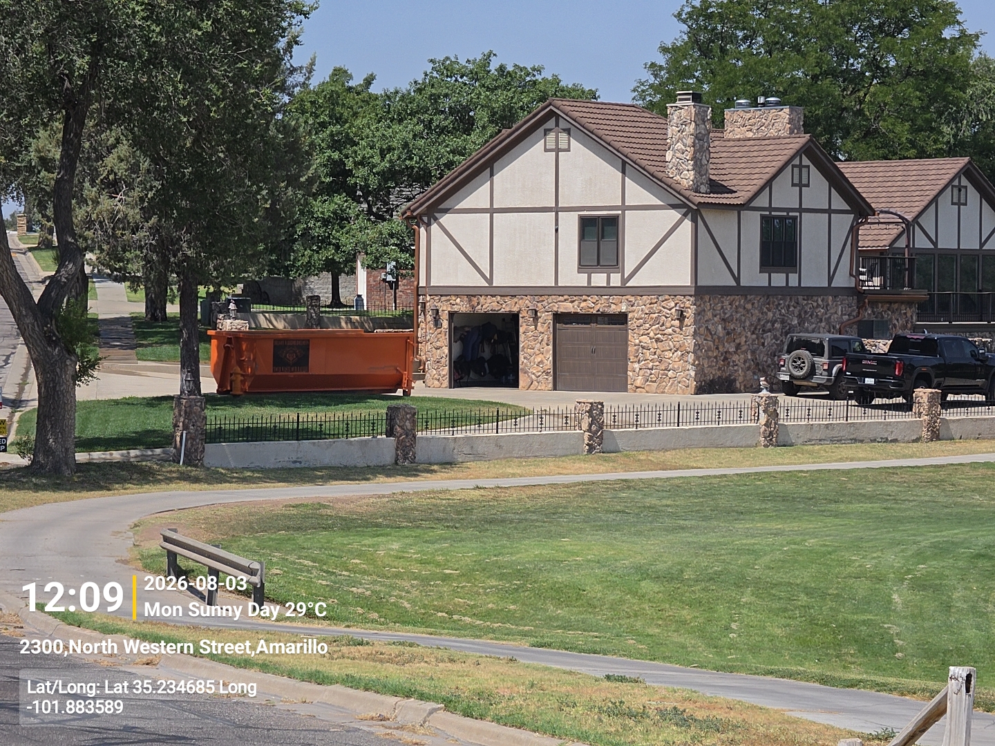 Roll off dumpster delivered to an apartment property in Amarillo TX