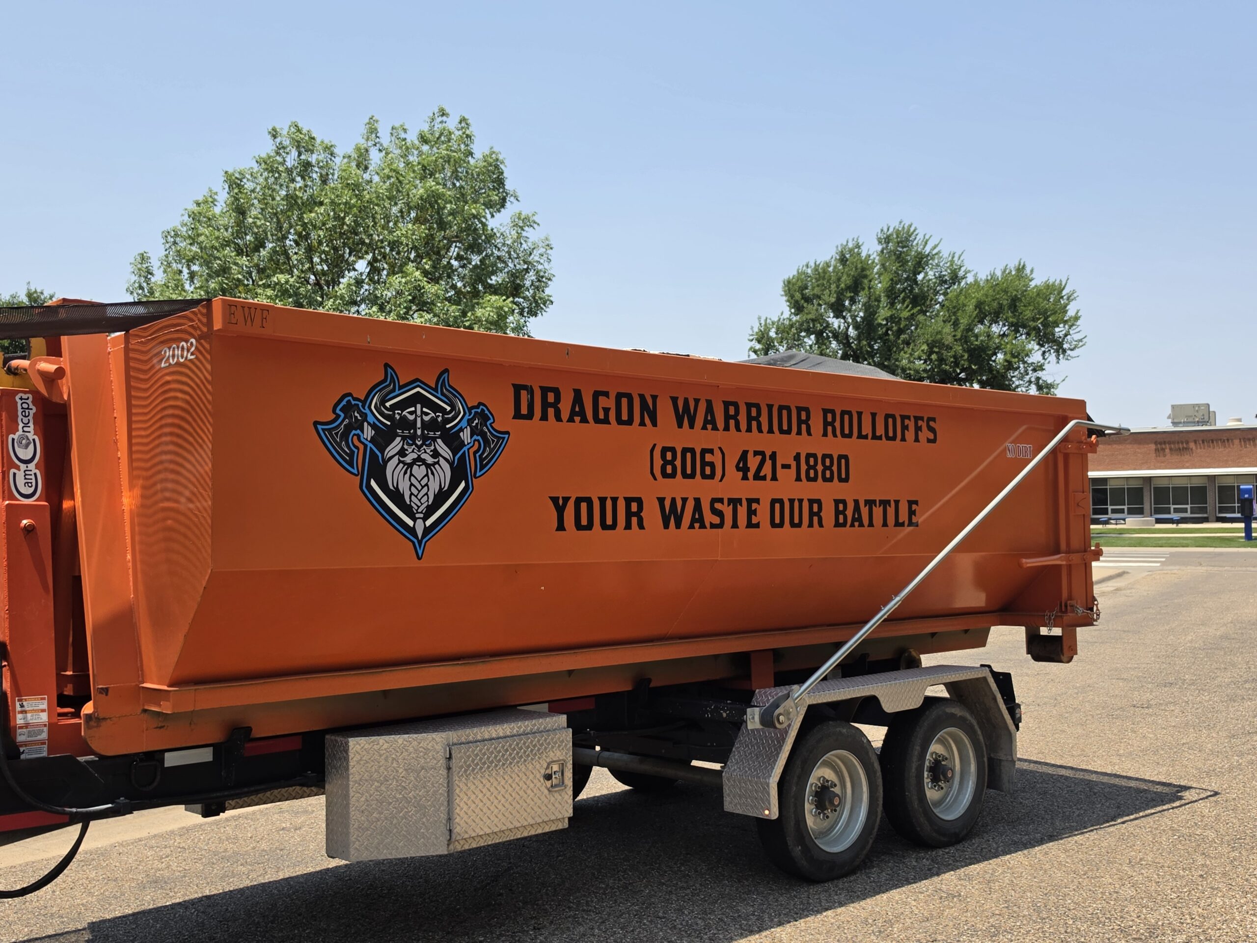 20 yard roll off dumpster from Dragon Warrior Rolloffs in Bushland TX